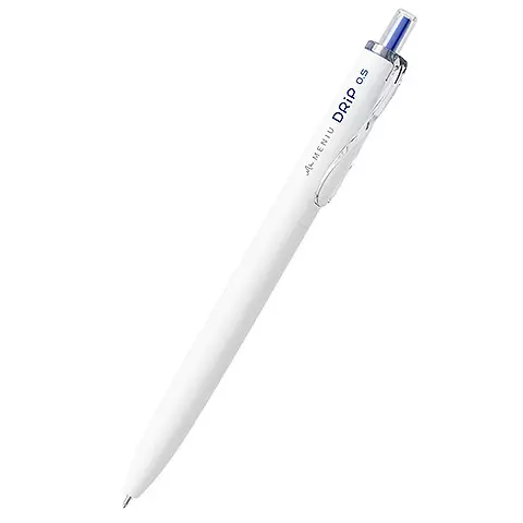 DP0.5 水滴鋼珠筆白桿藍芯