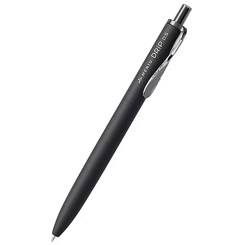 DP0.5 水滴鋼珠筆柔紗黑桿黑芯