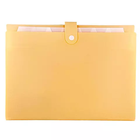 EF-413B 8層輕便風琴夾(A4粉柔色系) 黃色