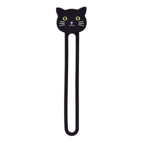 LIHIT A-7722 動物收納束帶(附磁鐵) 黑貓