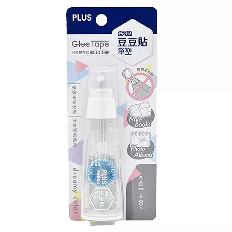 PLUS 54-770 / TG-726 6mm豆豆彩貼 白WHITE