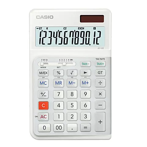 CASIO JE-12E-WE 12位耐用型計算機