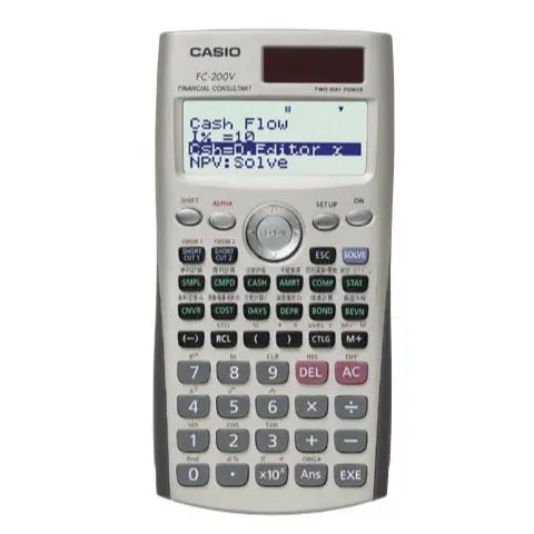 CASIO 卡西歐 FC-200V 財務型計算機(全新.中文說明書有一點髒)