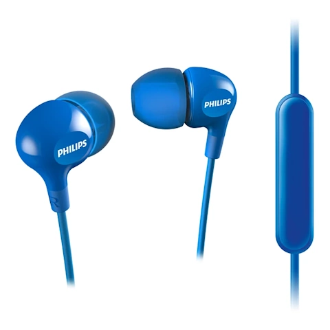 PHILIPS SHE3555 耳塞式耳機麥克風 藍