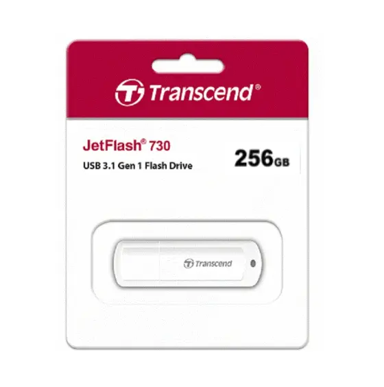 Transcend創見 JF730 256G USB3.1高速隨身碟 白