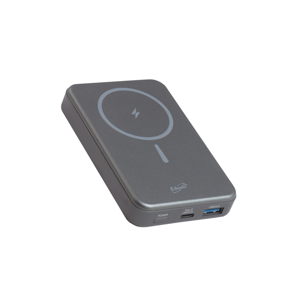 B124【台灣製造】石墨烯技術三輸出鋁製磁吸數顯行動電源